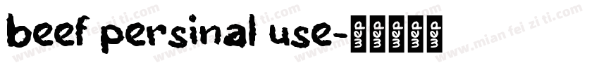 beef persinal use字体转换